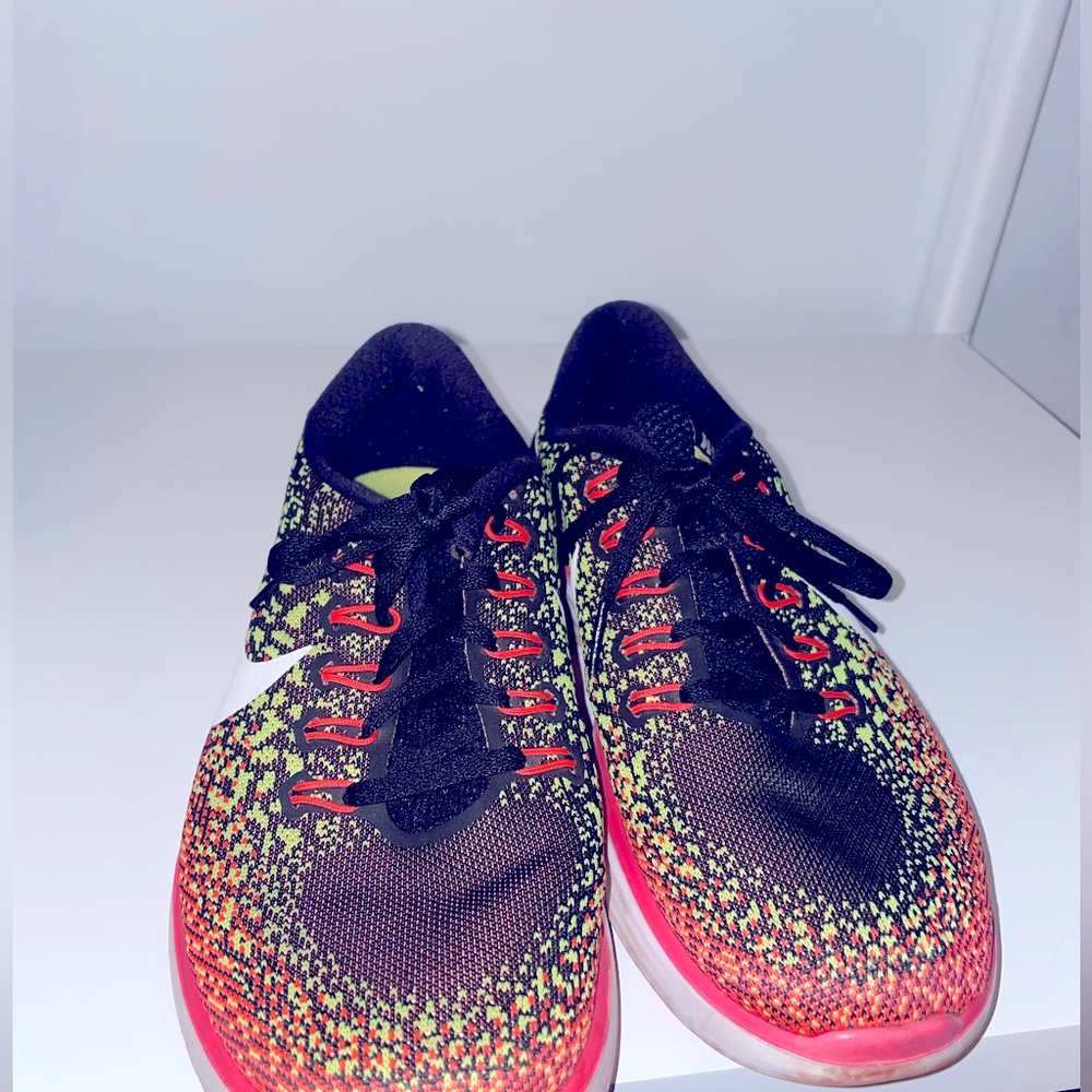 Nike Womens Free Rn Distance Multicolor Running Shoes